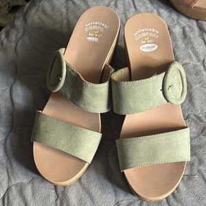 Dr. Scholl's Olive Green Women's Sandals